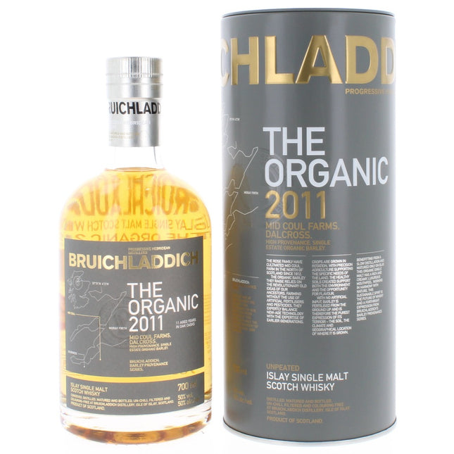 Bruichladdich 11 Year Old Organic 2011 Single Malt Scotch Whisky - 70cl 50%