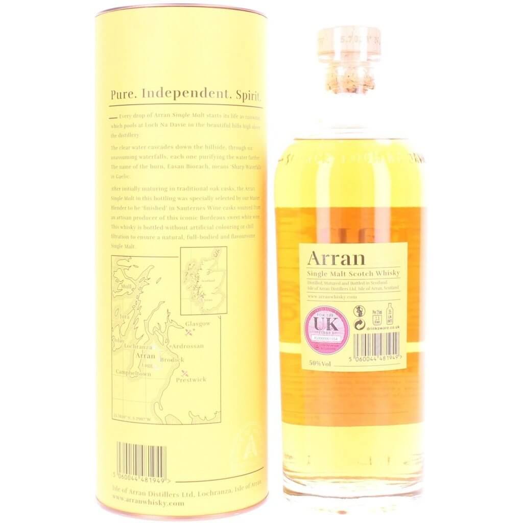 Arran Sauternes Cask Finish Single Malt Scotch Whisky - 70cl 50%