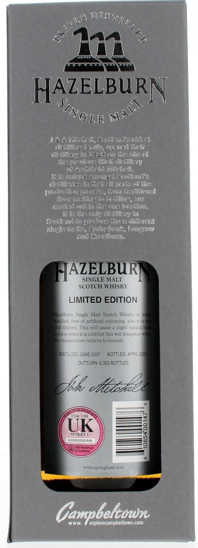 Hazelburn 13 Year Old 2021 release - 70cl 48.6%