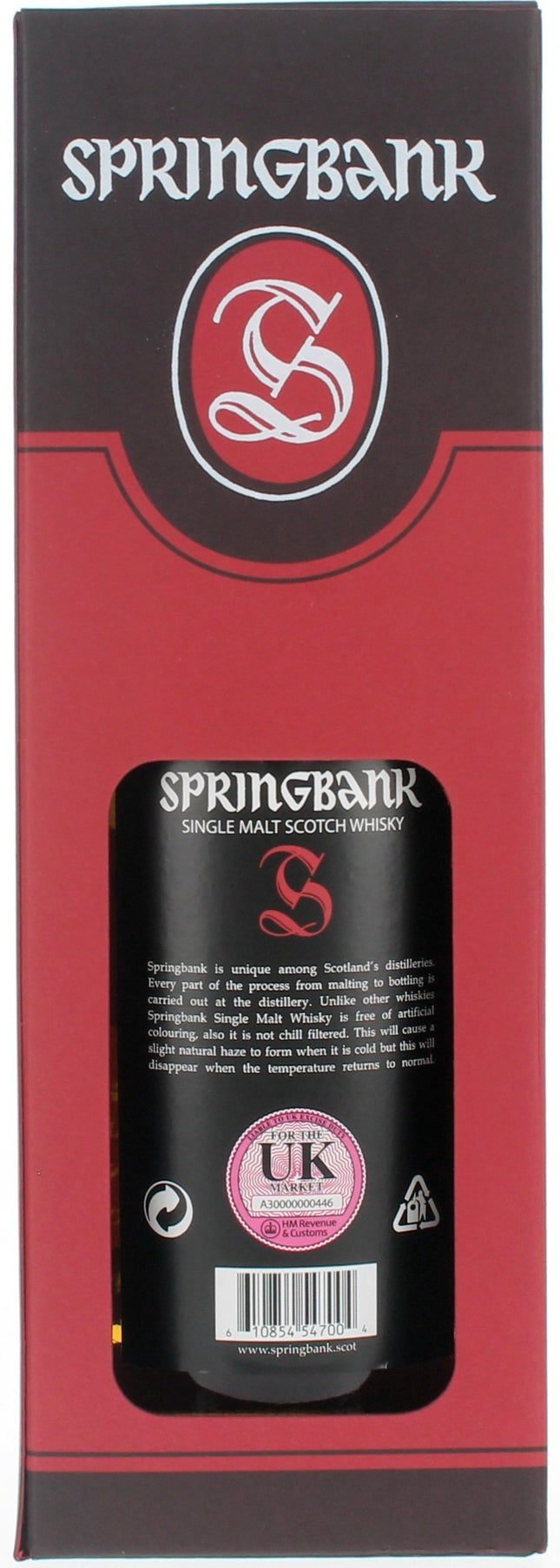 Springbank 12 Year Old Cask Strength - 70cl 55.4%