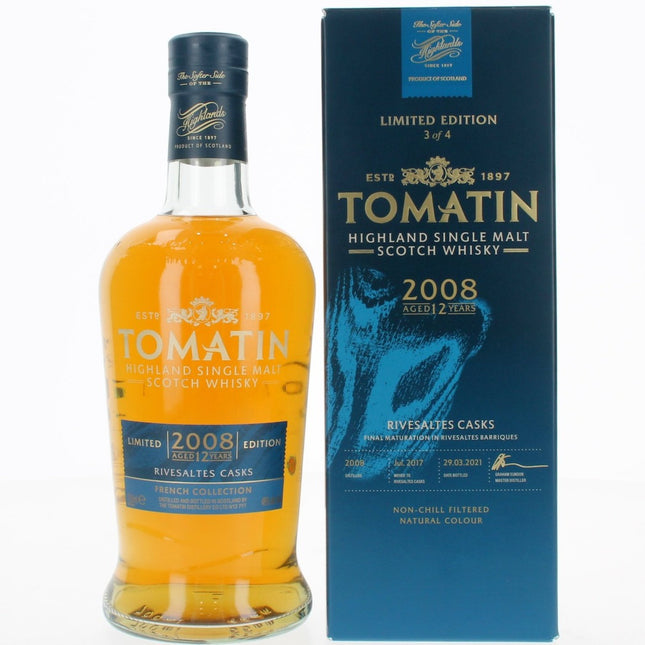 Tomatin 12 Year Old 2008 Rivesaltes Cask Single Malt Scotch Whisky - 70cl 46%