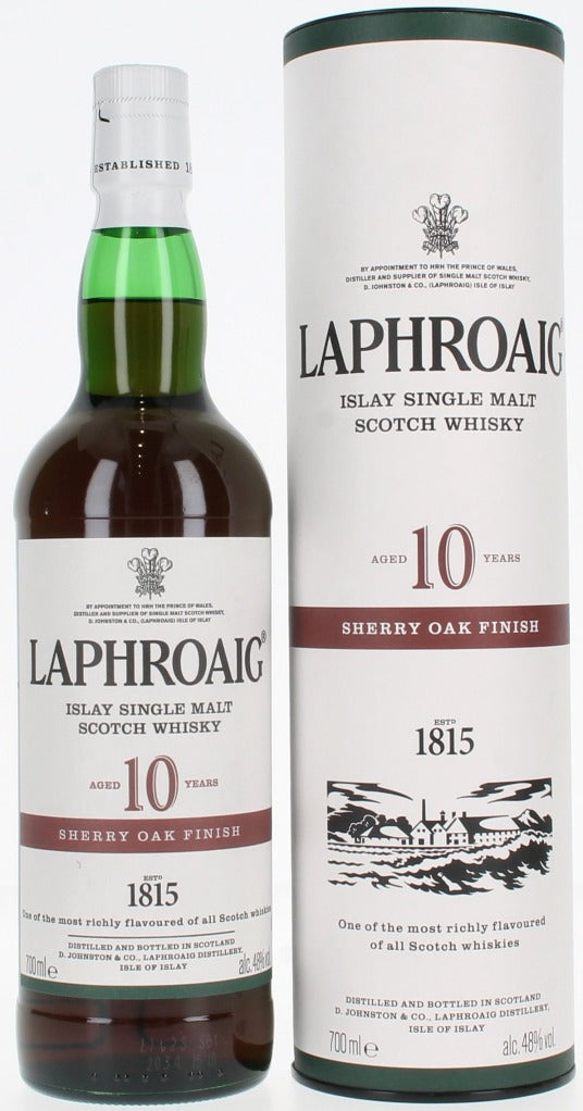 Laphroaig 10 Year Old Sherry Oak Finish Single Malt Scoth Whisky - 70cl 48%