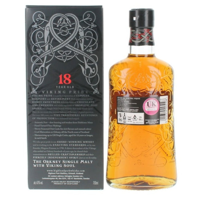 Highland Park 18 Year Old Single Malt Scotch Whisky - 70cl 43%