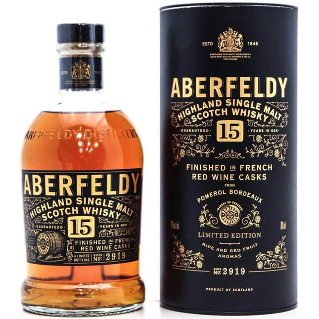 Aberfeldy 15 Year Old Single Malt Whisky - 70cl 43% - The Really Good Whisky Company