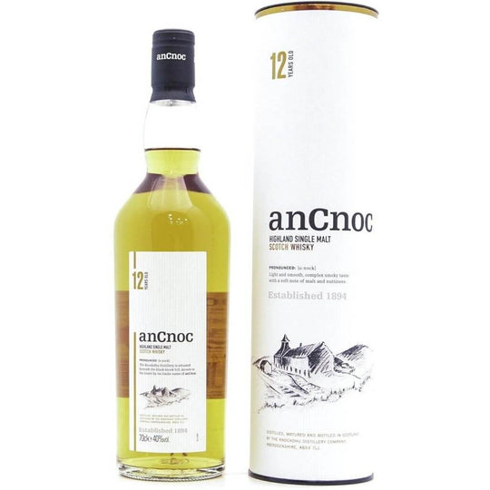 AnCnoc 12 Year Old Single Malt Whisky - 70cl 40%