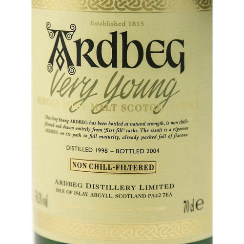 Ardbeg Very Young Single Malt Scotch Whisky - The Really Good Whisky Company