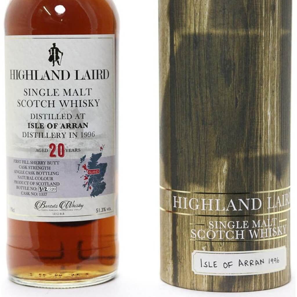 Arran 20 Year Old 1996 (cask 1337) - Highland Laird (Bartels Whisky) - 70cl - The Really Good Whisky Company