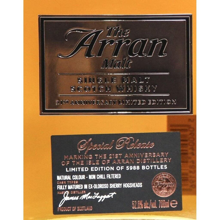 Arran 21st Anniversary Edition Whisky - The Really Good Whisky Company