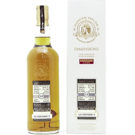 Auchindoun 12 year old 2008 Sherry Cask Dimensions (Duncan Taylor) - 70cl 54%