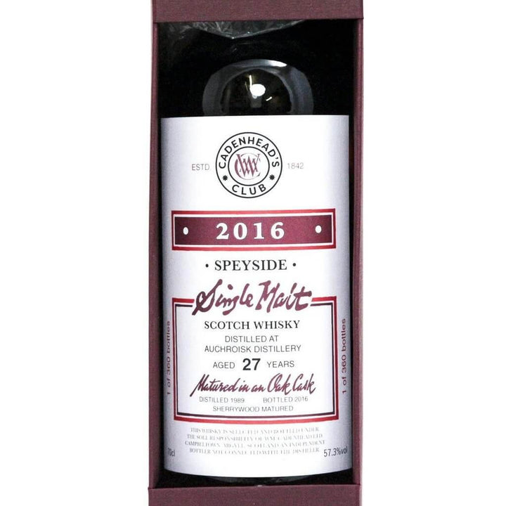 Auchroisk 27 Year Old Cadenhead's Club 1989 Scotch Whisky - 70cl 57.3% - The Really Good Whisky Company