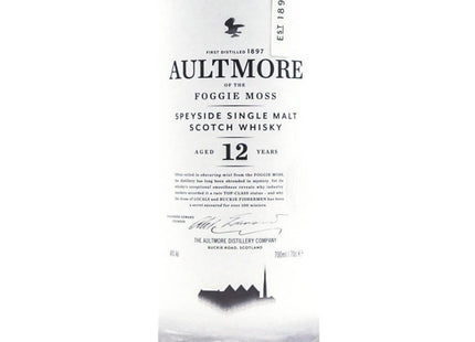 Aultmore 12 Year Old Single Malt Whisky - 70cl 46% - The Really Good Whisky Company