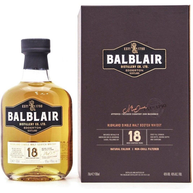 Balblair 18 Year Old - 70cl 46% - The Really Good Whisky Company
