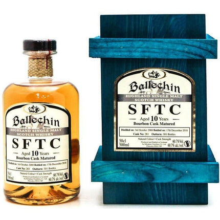 Ballechin 2008 10 Year Old Straight From The Cask Bourbon Matured - 50cl 60.7% - The Really Good Whisky Company