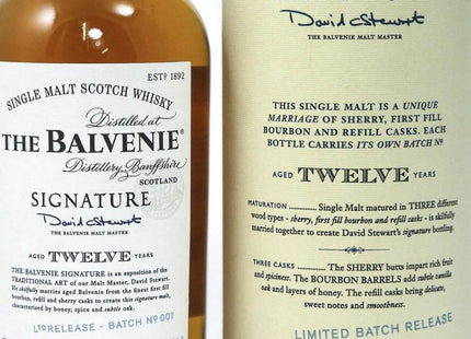 Balvenie 12 Year Old Signature Batch 1 Single Malt Whisky - The Really Good Whisky Company