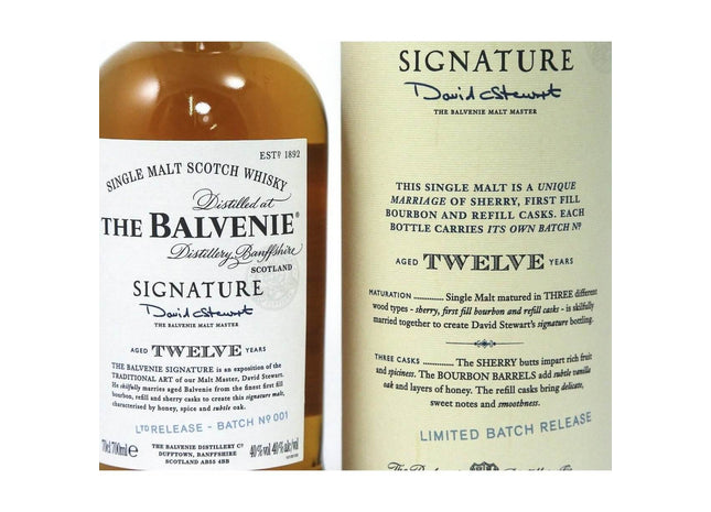 Balvenie 12 Year Old Signature Batch 1 Single Malt Whisky - The Really Good Whisky Company