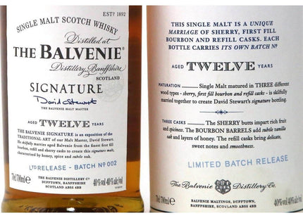 Balvenie 12 Year Old Signature Batch 2 Whisky - The Really Good Whisky Company