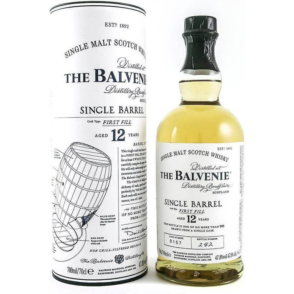 Balvenie 12 Year Old Single Barrel First Fill Whisky -70cl 47.8% - The Really Good Whisky Company