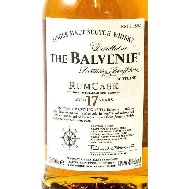 Balvenie 17 Year Rum Cask Old Whisky - The Really Good Whisky Company