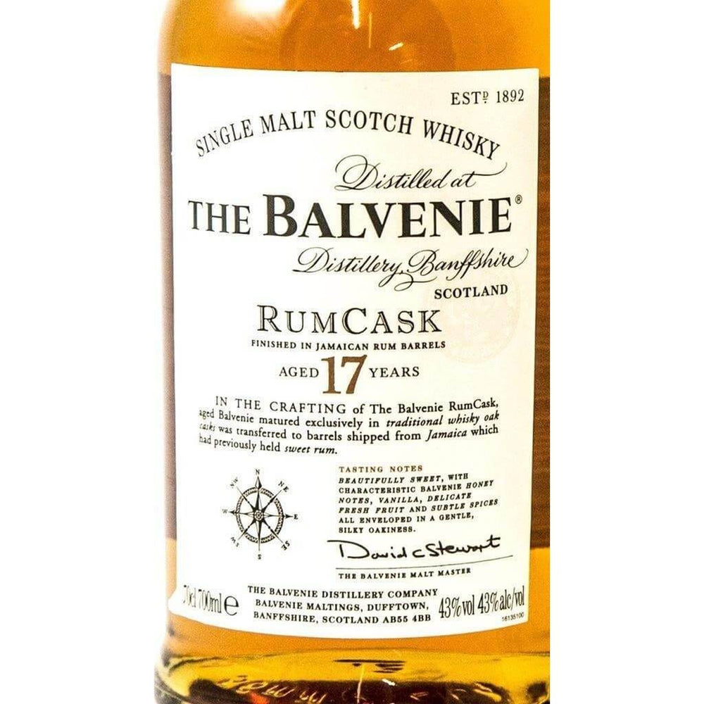 Balvenie 17 Year Rum Cask Old Whisky - The Really Good Whisky Company