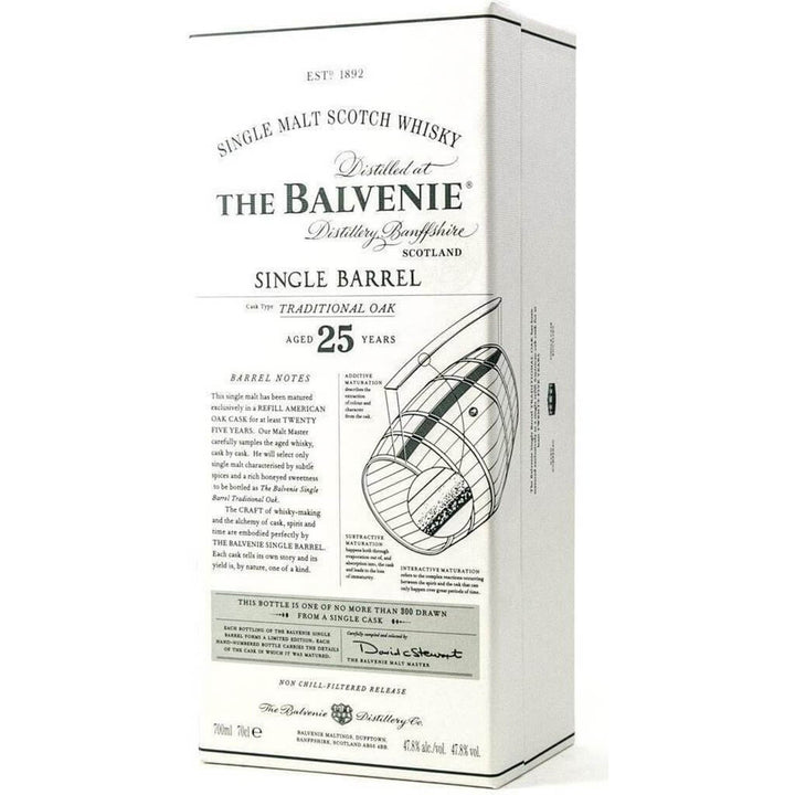 Balvenie 25 Year Old Single Barrel Scotch Whisky - The Really Good Whisky Company