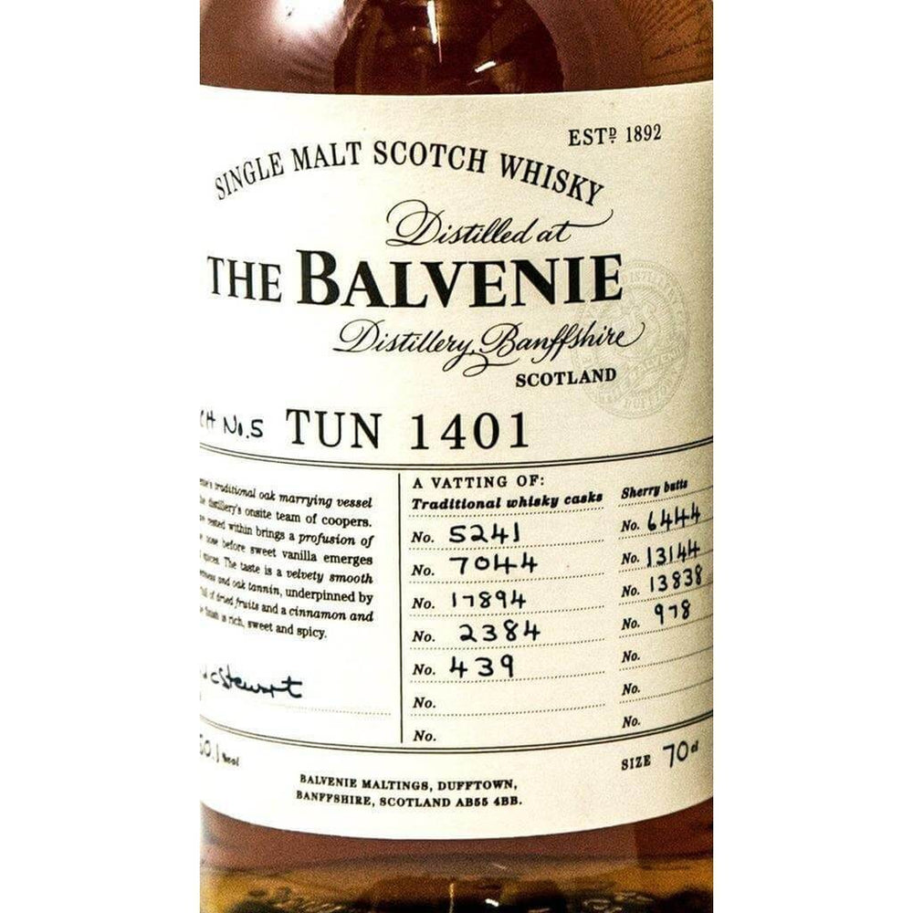 Balvenie Tun 1401 Batch 5 Single Malt Whisky - The Really Good Whisky Company