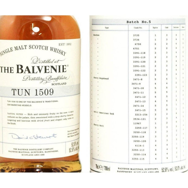 Balvenie Tun 1509 Batch 5 (52.6%) Single Malt Whisky - The Really Good Whisky Company