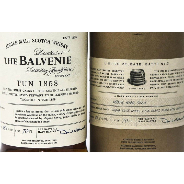 Balvenie Tun 1858 Batch 3 Single Malt Whisky - The Really Good Whisky Company