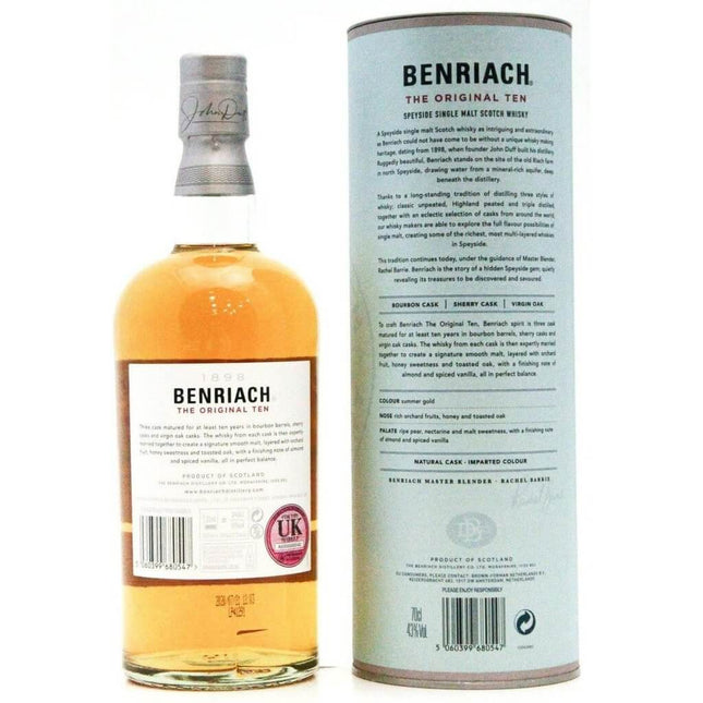 BenRiach 10 Year Old - 70cl 43% - The Really Good Whisky Company