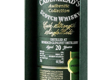 BenRiach 20 Year Old Cadenhead Bottling - 1996 Scotch Whisky - The Really Good Whisky Company