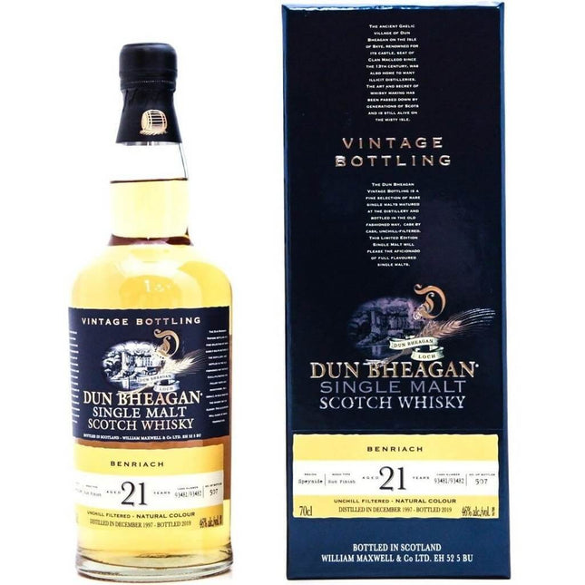 BenRiach 21 Year Old 1997 (casks 93481 & 93482) Dun Bheagan (Ian Macleod) - 70cl 46% - The Really Good Whisky Company