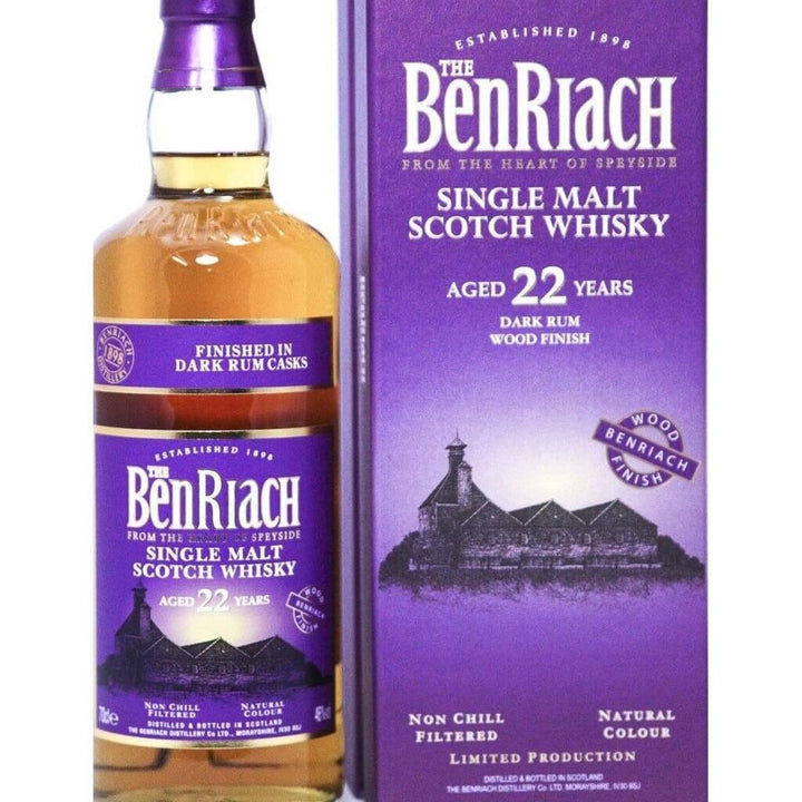 BenRiach 22 Year Old Dark Rum Finish Whisky - 70cl 46% - The Really Good Whisky Company