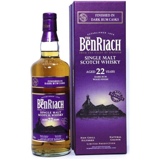 BenRiach 22 Year Old Dark Rum Finish Whisky - 70cl 46%