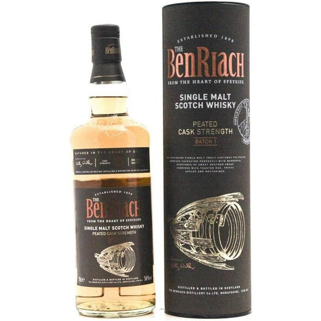 BenRiach Peated Cask Strength (Batch 1) - 70cl 56% - The Really Good Whisky Company