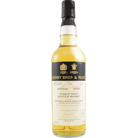 Berry Bros. & Rudd Craigellachie 2006 12 Year Old Single Malt Whisky 70cl 53.9%