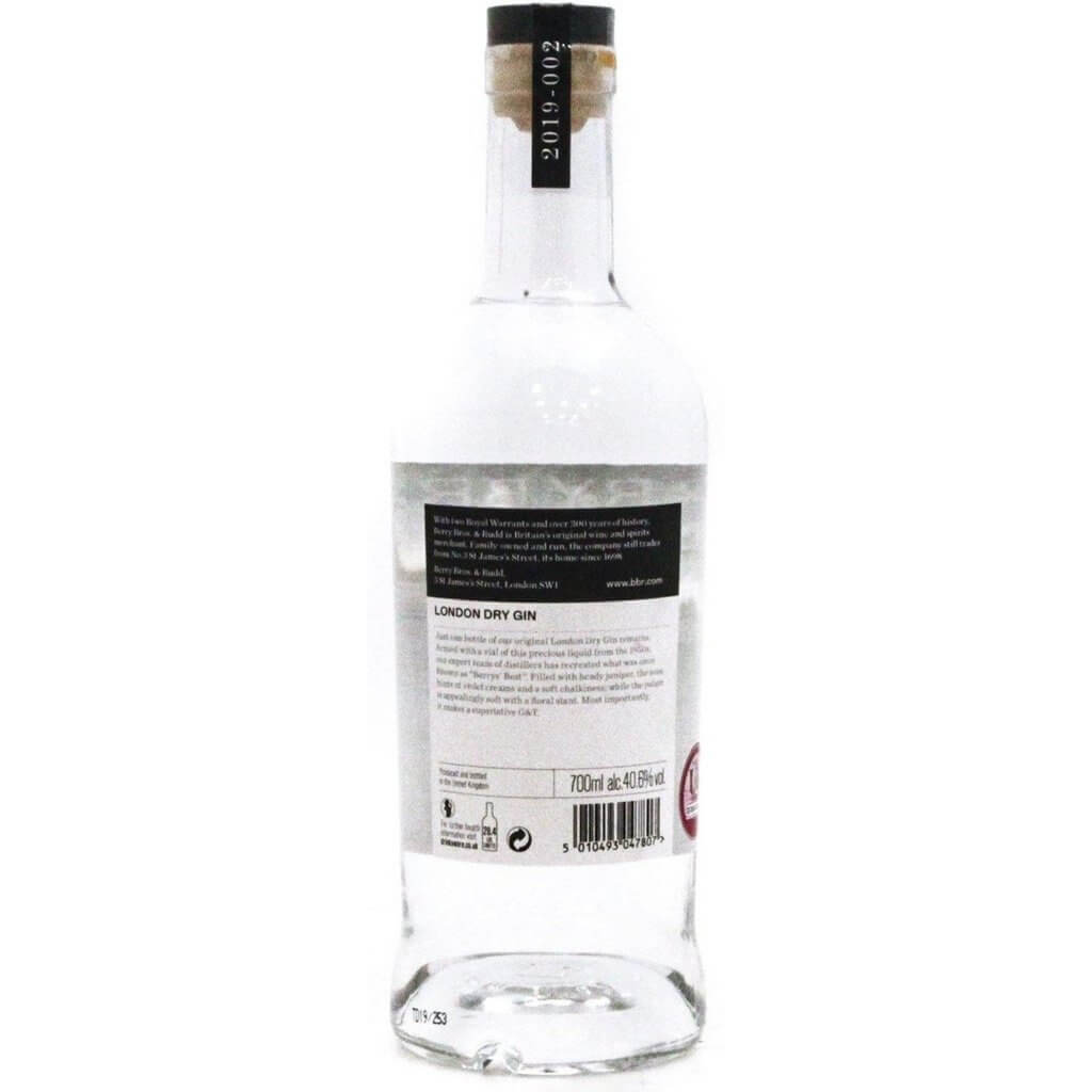 Berry Bros. & Rudd London dry gin - 70cl 40.6% - The Really Good Whisky Company