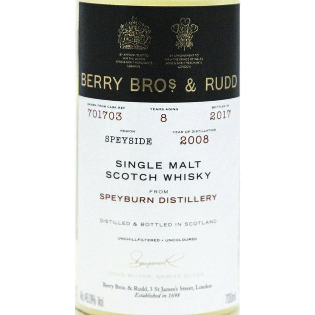 Berry Brothers Speyburn 8 Year Old Single Malt Whisky - The Really Good Whisky Company