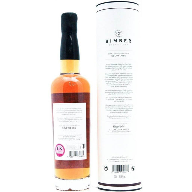 Bimber - Oloroso Sherry (Cask #544-7/67) Selfridges Exclusive - 70cl  51.5% - The Really Good Whisky Company