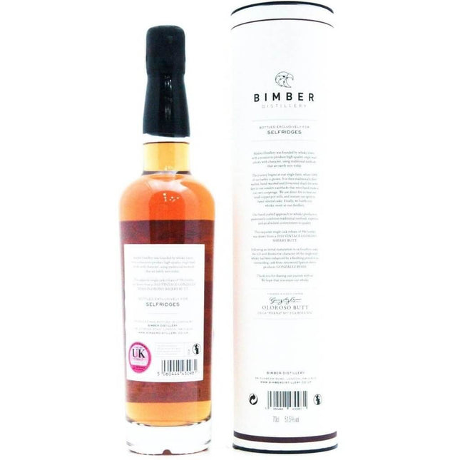 Bimber - Oloroso Sherry (Cask #544-7/67) Selfridges Exclusive  - 70cl 51.5% - The Really Good Whisky Company