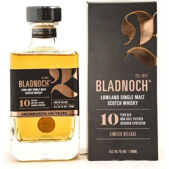 Bladnoch 10 Year Old Single Malt Scotch Whisky - 70cl 46.7%