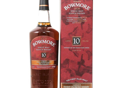 Bowmore 10 Year Old Devil's Cask Inspired Whisky - 1litre - The Really Good Whisky Company
