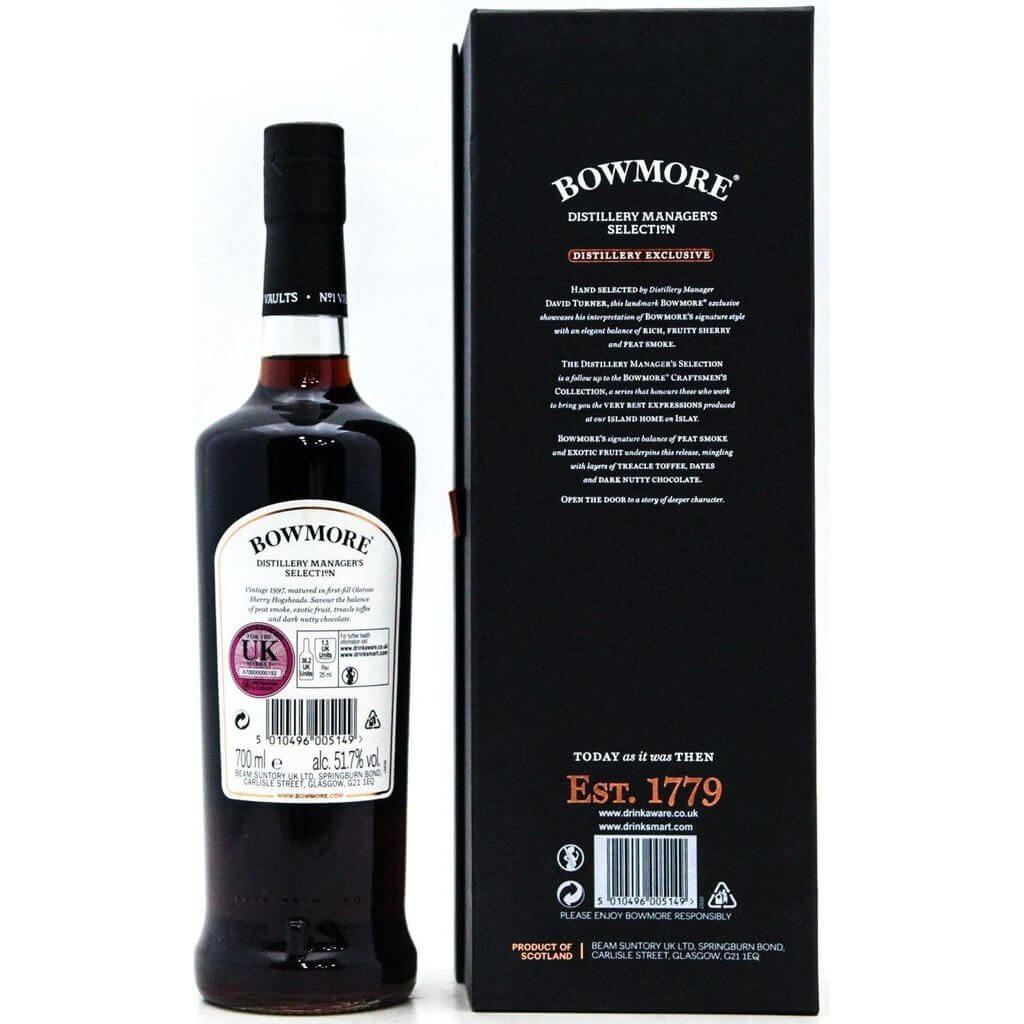Bowmore Vintage 1997 Distillery Manager's Selection Distillery Exclusive - 70cl 51.7% - The Really Good Whisky Company