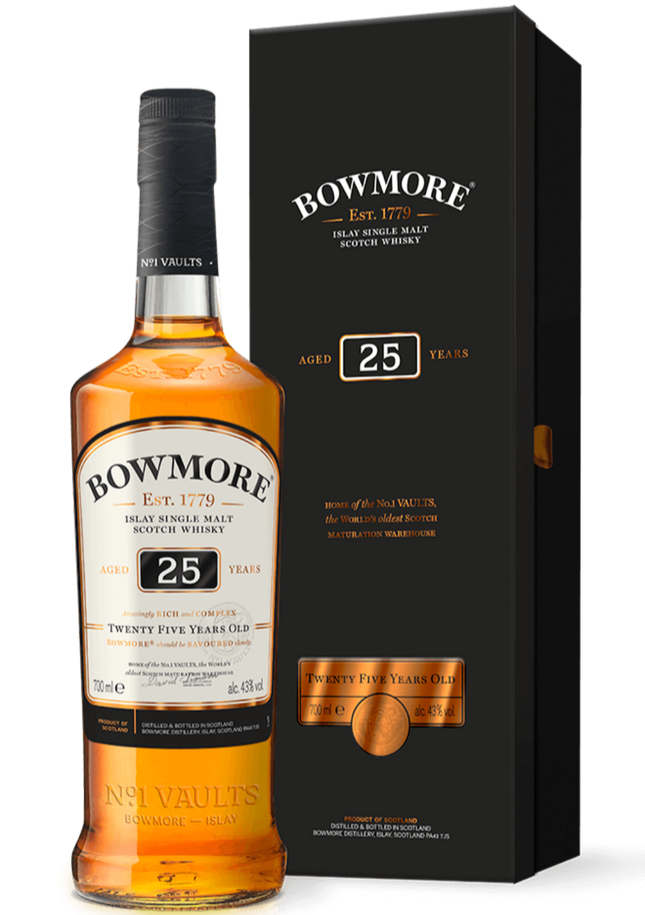 Bowmore 25 Year Old Islay Single Malt Scotch Whisky - 70cl 43%