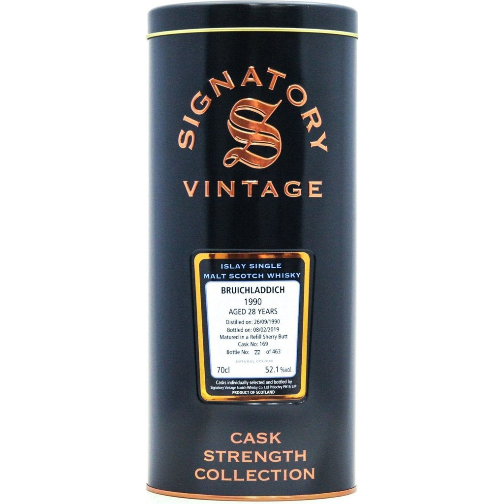 Bruichladdich 1990 28 Year Old Signatory Vintage - 70cl 52.1%