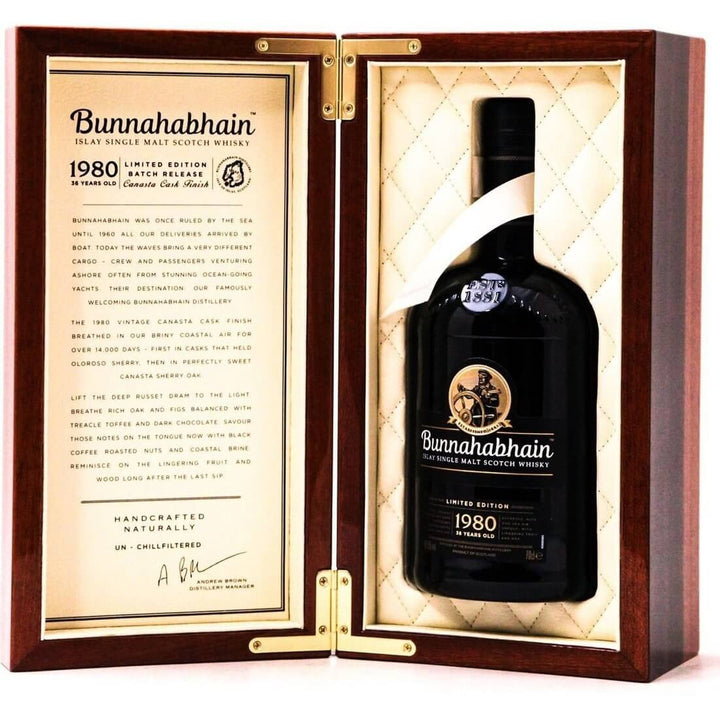 Bunnahabhain 36 Year Old 1980 Canasta Cask Finish - 70cl 49.5%