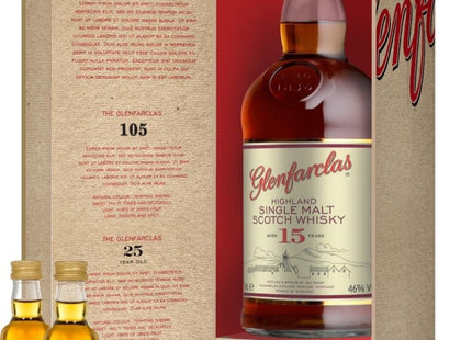 Glenfarclas 15 Year Old Single Malt Scotch Whisky Gift Pack - 80cl 46%