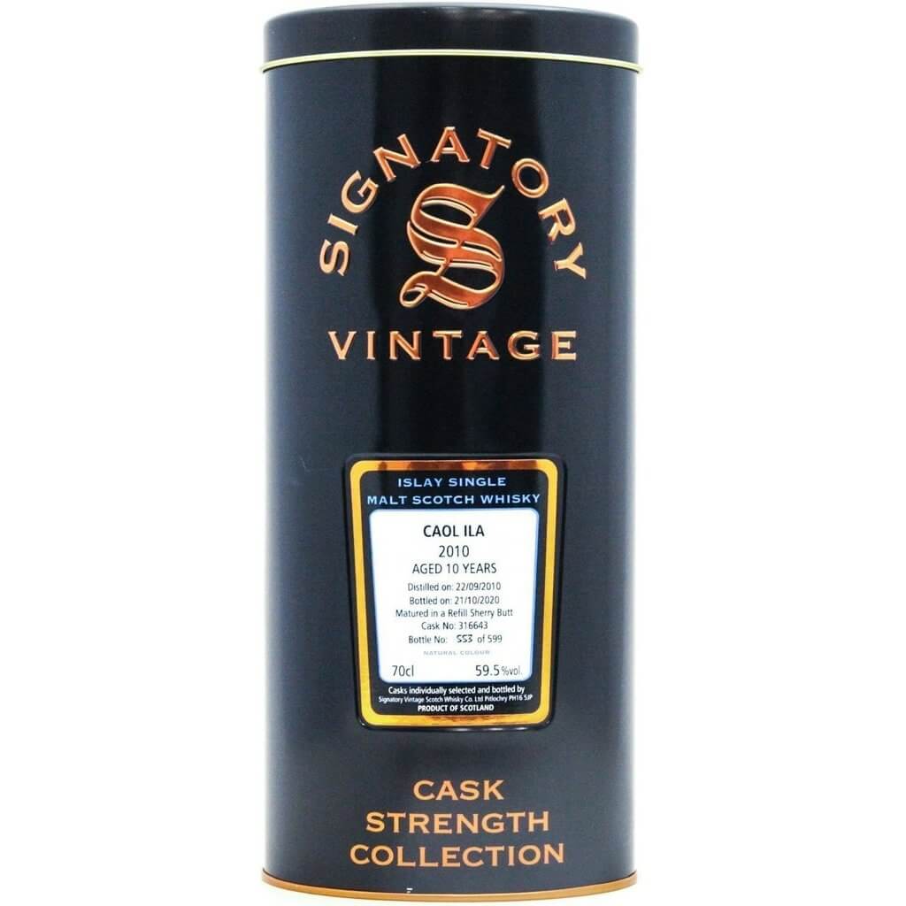 Caol Ila 2010 10 Year Old Signatory Vintage - 70cl 59.5%