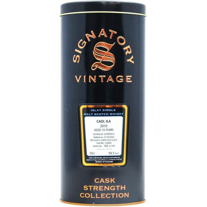 Caol Ila 2010 10 Year Old Signatory Vintage - 70cl 59.5%