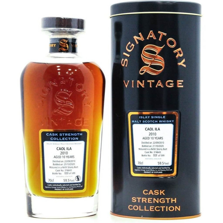 Caol Ila 2010 10 Year Old Signatory Vintage - 70cl 59.5%