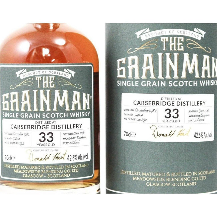 Carsebridge 33 Year Old 1982 The Grainman Whisky - The Really Good Whisky Company