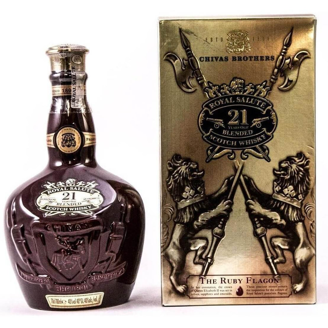 Chivas Royal Salute 21 Year Old Whisky Ruby Flagon with Gift Bag - The Really Good Whisky Company